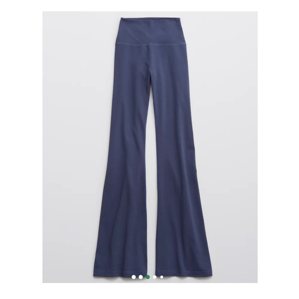 OFFLINE by Aerie OG Original High Waisted Flare Leggings Blue Gray Womens XL